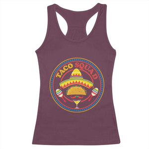 Taco Squad Racerback Tank Top Mexican Food Lovers Gift TS12 Maroon Print Your Wear