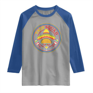 Taco Squad Raglan Shirt Mexican Food Lovers Gift TS12 Sport Gray Royal Print Your Wear