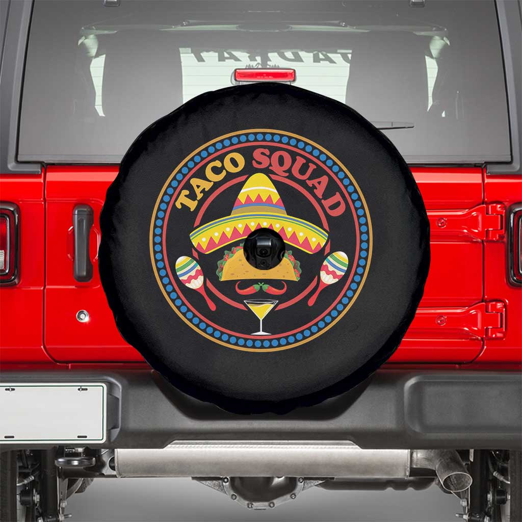 Taco Squad Spare Tire Cover Mexican Food Lovers Gift TS12 Black Print Your Wear