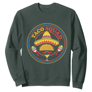 Taco Squad Sweatshirt Mexican Food Lovers Gift TS12 Dark Forest Green Print Your Wear