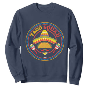Taco Squad Sweatshirt Mexican Food Lovers Gift TS12 Navy Print Your Wear