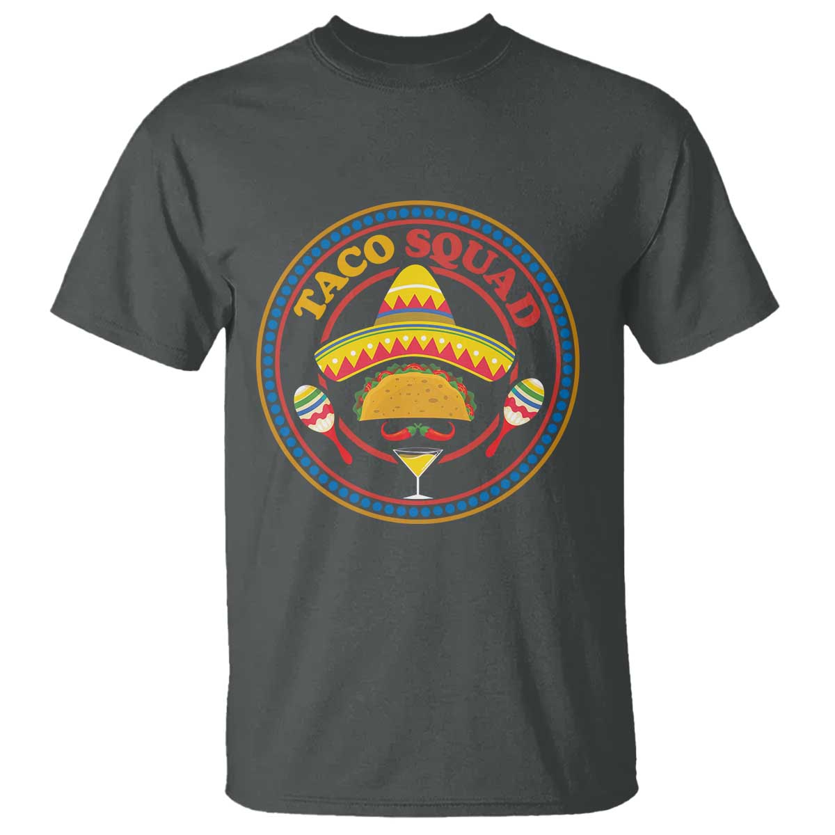 Taco Squad T Shirt Mexican Food Lovers Gift TS12 Dark Heather Print Your Wear