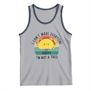 Funny Mexican Food Lover Tank Top I Cant Make Everyone Happy Im Not A Taco TS12 Athletic Heather Navy Print Your Wear