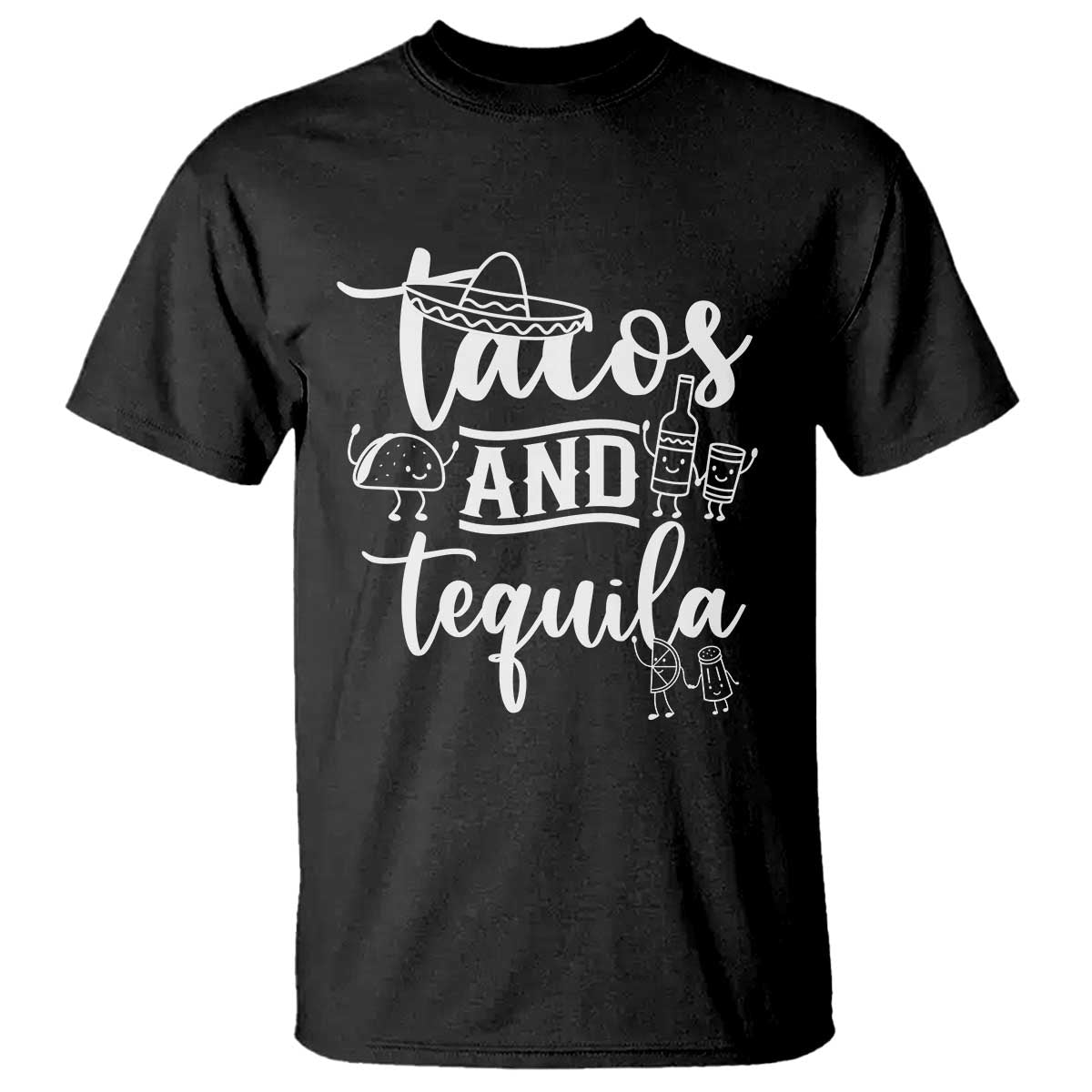 Tacos And Tequila Lover T Shirt Funny Humor Gift TS12 Black Print Your Wear