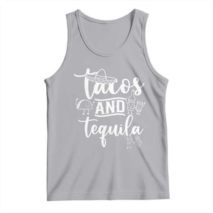 Tacos And Tequila Lover Tank Top Funny Humor Gift TS12 Athletic Heather Print Your Wear
