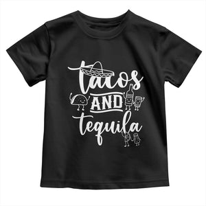 Tacos And Tequila Lover Toddler T Shirt Funny Humor Gift TS12 Black Print Your Wear