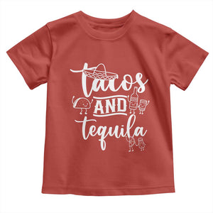 Tacos And Tequila Lover Toddler T Shirt Funny Humor Gift TS12 Red Print Your Wear