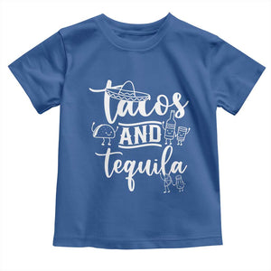 Tacos And Tequila Lover Toddler T Shirt Funny Humor Gift TS12 Royal Blue Print Your Wear