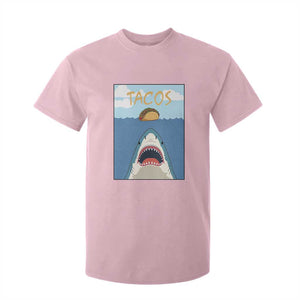 Funny Tacos Lover T Shirt For Kid Shark Attack Humor Gift TS12 Light Pink Print Your Wear