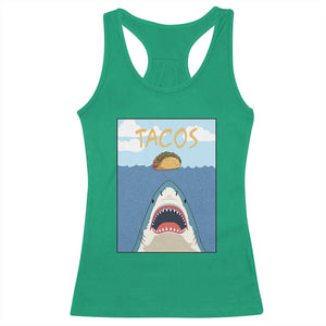 Funny Tacos Lover Racerback Tank Top Shark Attack Humor Gift TS12 Irish Green Print Your Wear