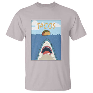 Funny Tacos Lover T Shirt Shark Attack Humor Gift TS12 Ice Gray Print Your Wear