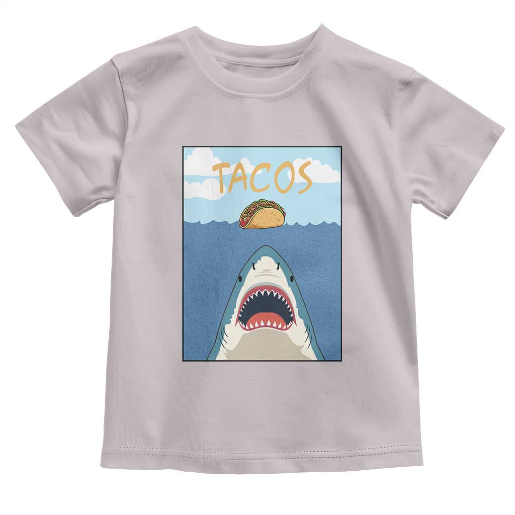 Funny Tacos Lover Toddler T Shirt Shark Attack Humor Gift TS12 Ice Gray Print Your Wear