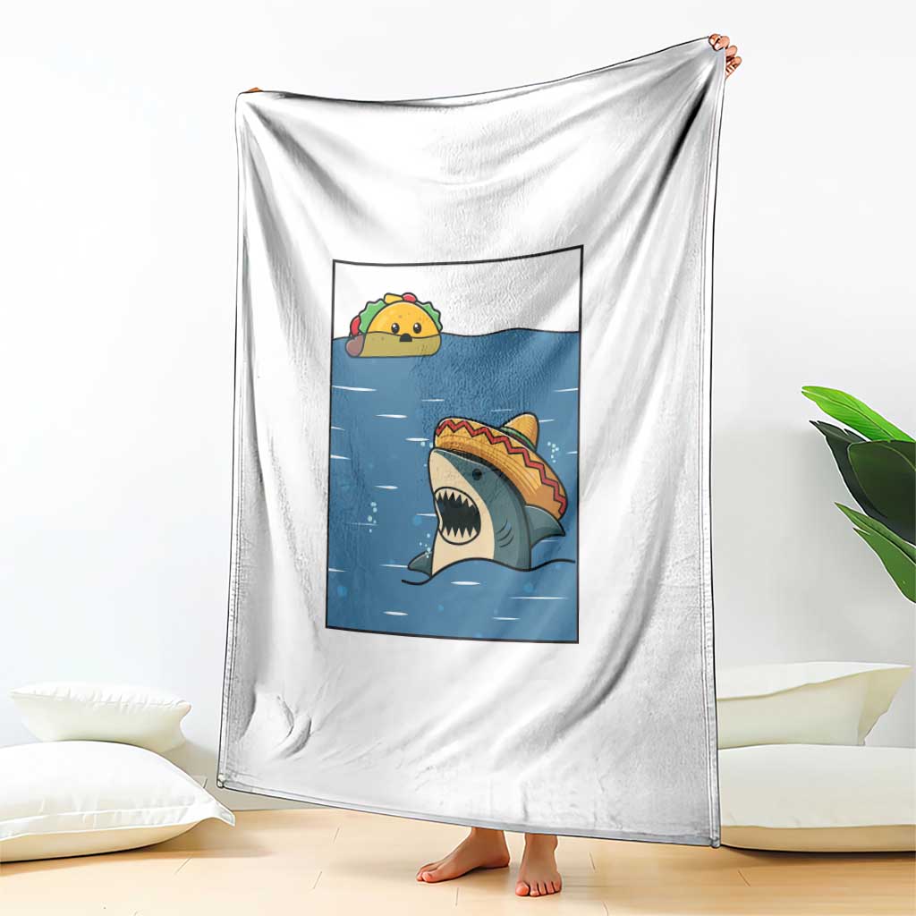 Tacos Lover Throw Blanket Funny Shark Humor Foodie Gift TS12 Print Your Wear