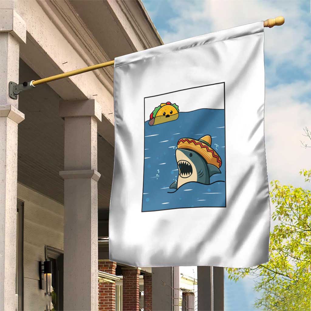 Tacos Lover Garden Flag Funny Shark Humor Foodie Gift TS12 Print Your Wear