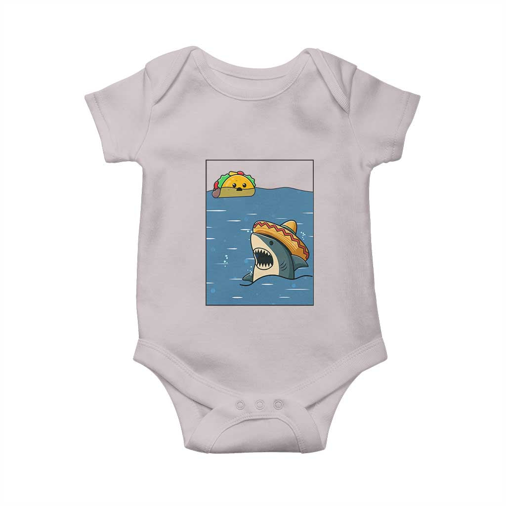 Tacos Lover Baby Onesie Funny Shark Humor Foodie Gift TS12 Ice Gray Print Your Wear