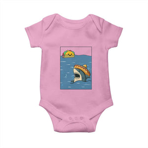 Tacos Lover Baby Onesie Funny Shark Humor Foodie Gift TS12 Light Pink Print Your Wear