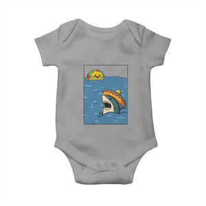 Tacos Lover Baby Onesie Funny Shark Humor Foodie Gift TS12 Sport Gray Print Your Wear