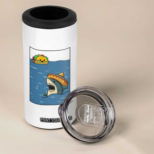 Tacos Lover 4 in 1 Can Cooler Tumbler Funny Shark Humor Foodie Gift TS12 Print Your Wear