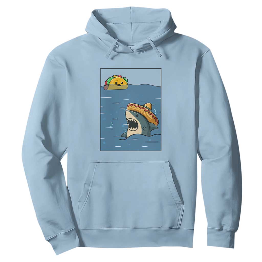 Tacos Lover Hoodie Funny Shark Humor Foodie Gift TS12 Light Blue Print Your Wear