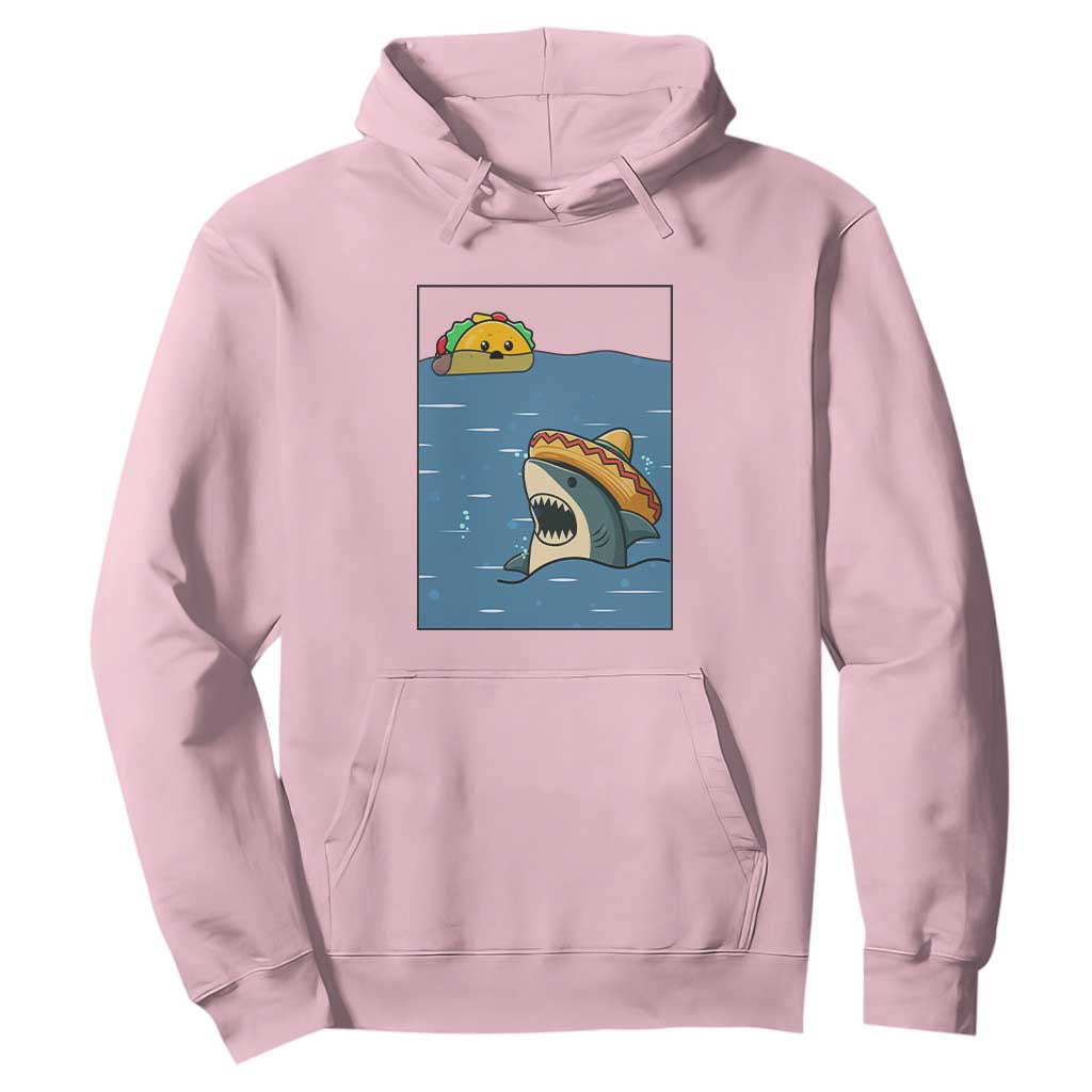 Tacos Lover Hoodie Funny Shark Humor Foodie Gift TS12 Light Pink Print Your Wear