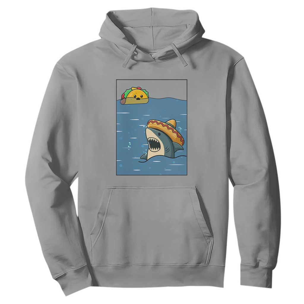 Tacos Lover Hoodie Funny Shark Humor Foodie Gift TS12 Sport Gray Print Your Wear