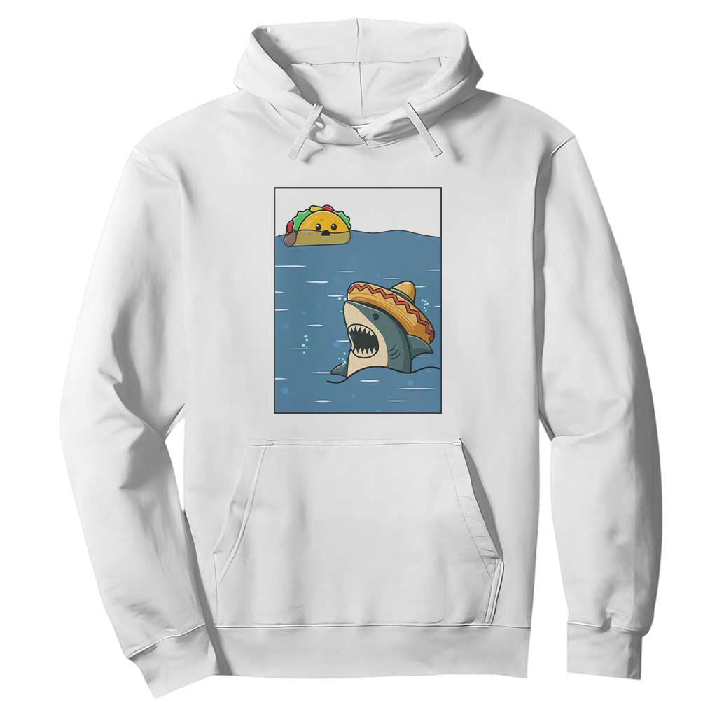 Tacos Lover Hoodie Funny Shark Humor Foodie Gift TS12 White Print Your Wear