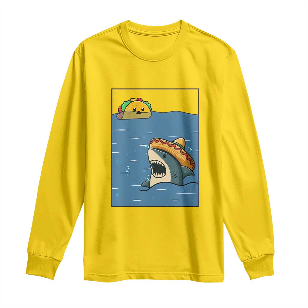 Tacos Lover Long Sleeve Shirt Funny Shark Humor Foodie Gift TS12 Daisy Print Your Wear