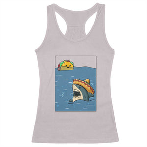 Tacos Lover Racerback Tank Top Funny Shark Humor Foodie Gift TS12 Ice Gray Print Your Wear