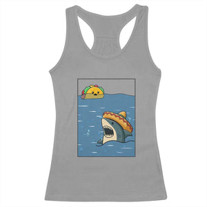 Tacos Lover Racerback Tank Top Funny Shark Humor Foodie Gift TS12 Sport Gray Print Your Wear