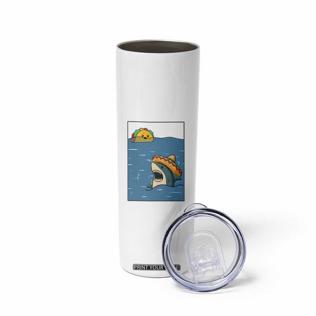Tacos Lover Skinny Tumbler Funny Shark Humor Foodie Gift TS12 Print Your Wear