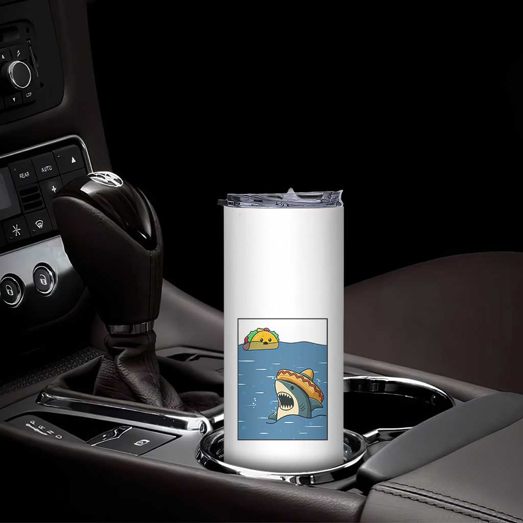 Tacos Lover Skinny Tumbler Funny Shark Humor Foodie Gift TS12 Print Your Wear