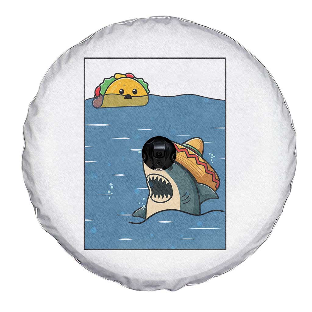 Tacos Lover Spare Tire Cover Funny Shark Humor Foodie Gift TS12 Print Your Wear