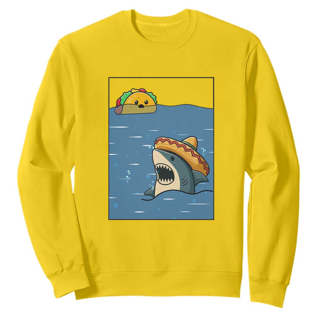 Tacos Lover Sweatshirt Funny Shark Humor Foodie Gift TS12 Daisy Print Your Wear