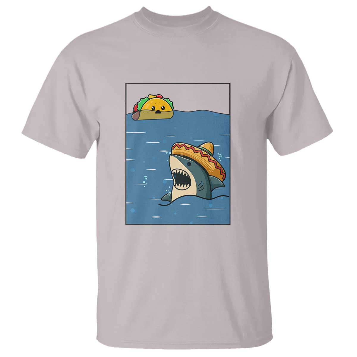 Tacos Lover T Shirt Funny Shark Humor Foodie Gift TS12 Ice Gray Print Your Wear