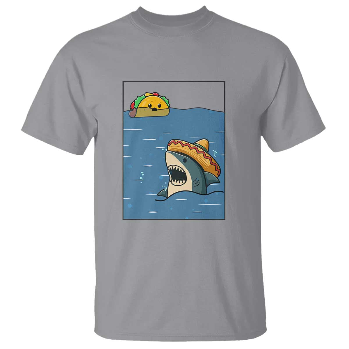 Tacos Lover T Shirt Funny Shark Humor Foodie Gift TS12 Sport Gray Print Your Wear