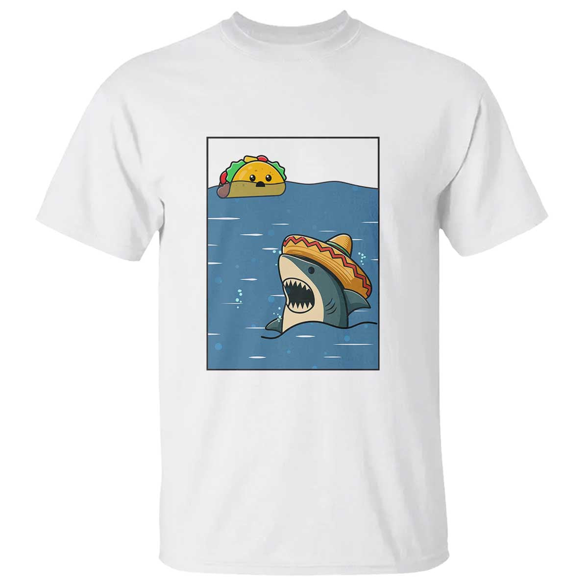 Tacos Lover T Shirt Funny Shark Humor Foodie Gift TS12 White Print Your Wear