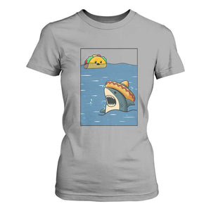 Tacos Lover T Shirt For Women Funny Shark Humor Foodie Gift TS12 Sport Gray Print Your Wear