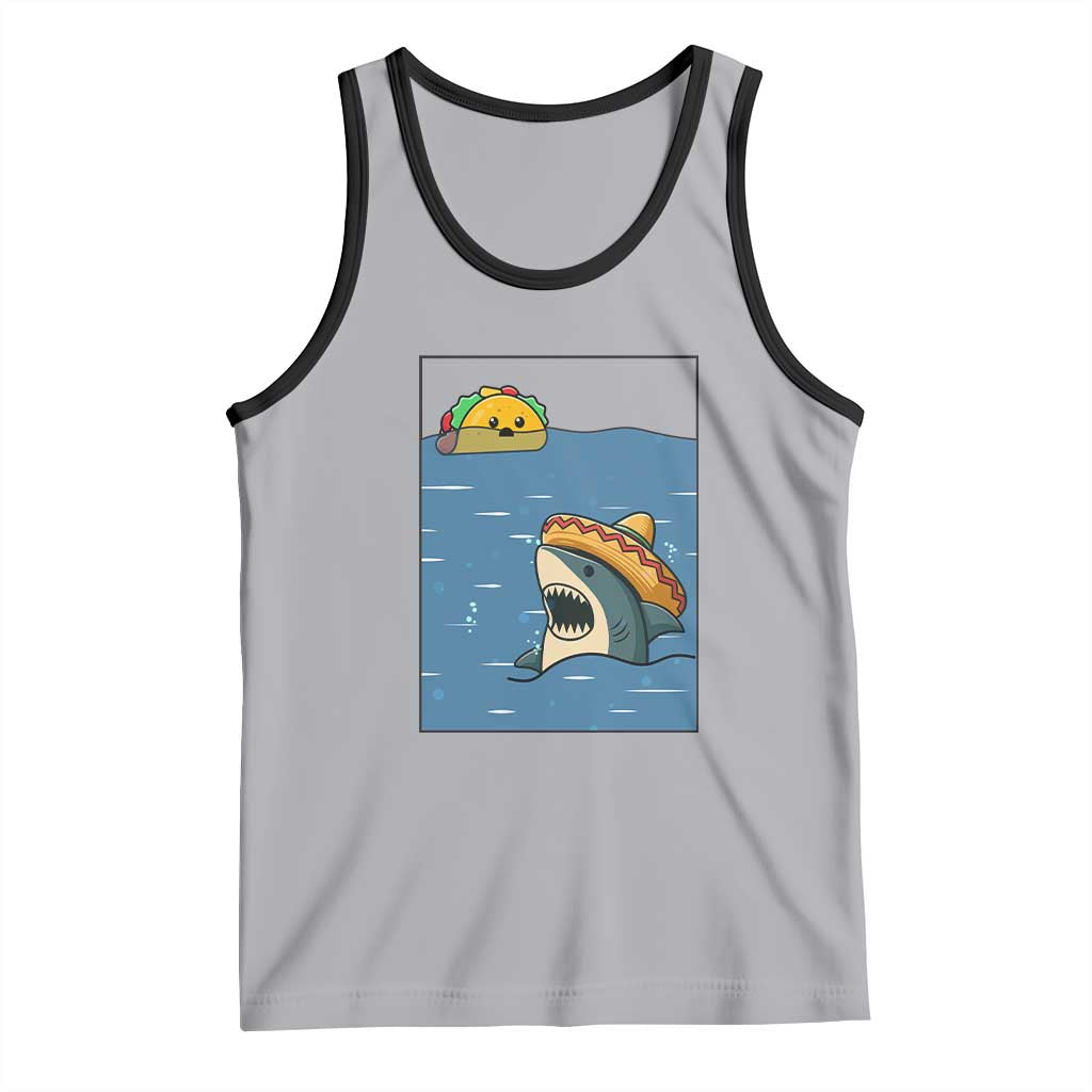Tacos Lover Tank Top Funny Shark Humor Foodie Gift TS12 Athletic Heather Black Print Your Wear