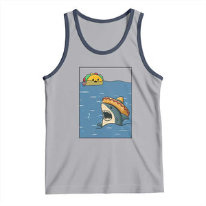 Tacos Lover Tank Top Funny Shark Humor Foodie Gift TS12 Athletic Heather Navy Print Your Wear