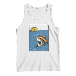 Tacos Lover Tank Top Funny Shark Humor Foodie Gift TS12 White Print Your Wear