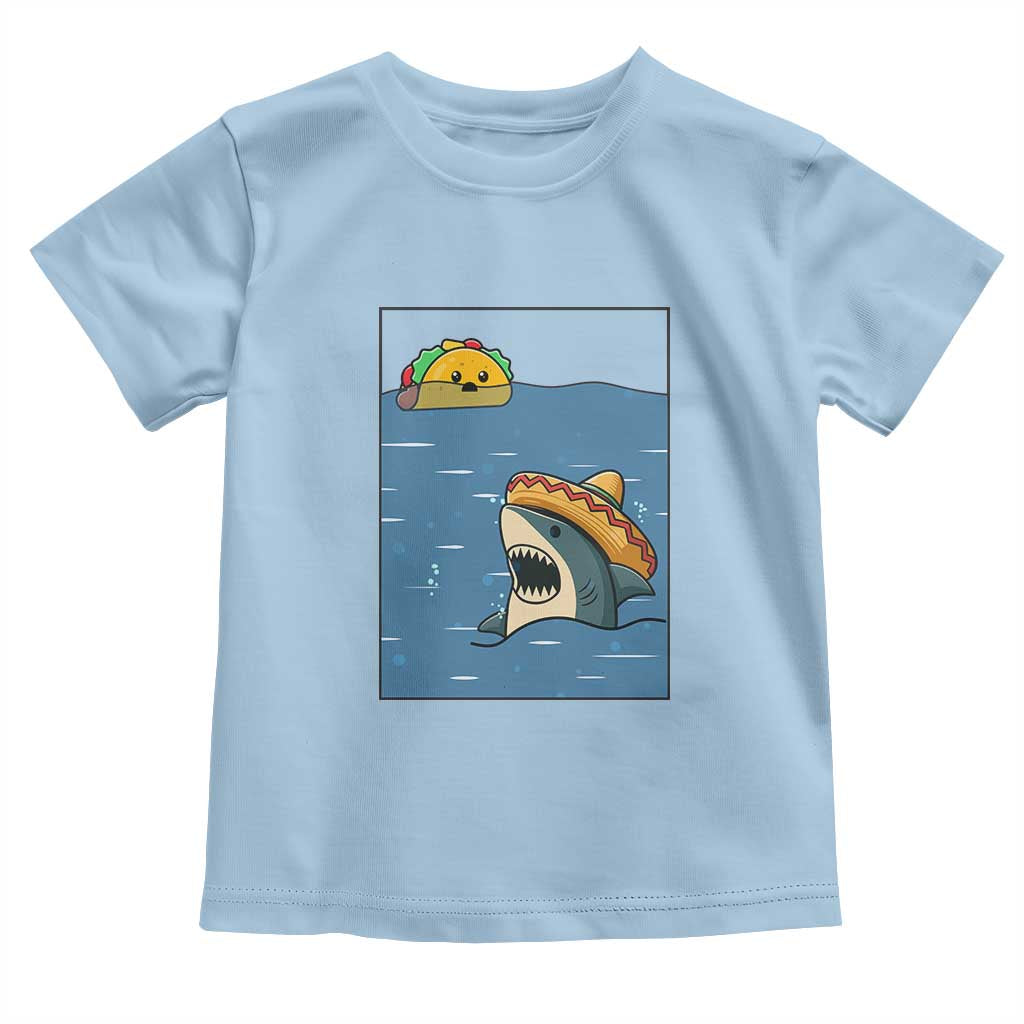 Tacos Lover Toddler T Shirt Funny Shark Humor Foodie Gift TS12 Light Blue Print Your Wear
