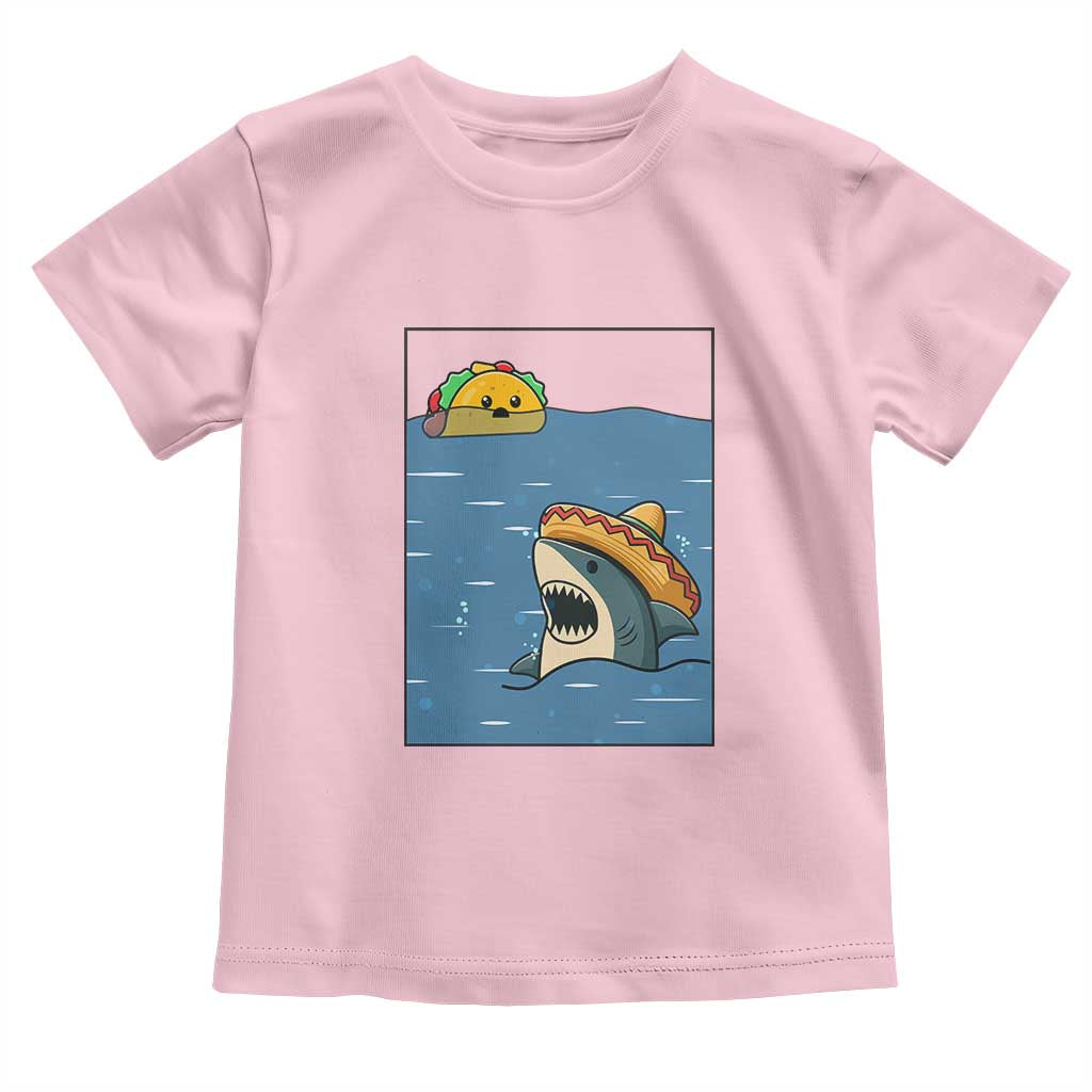 Tacos Lover Toddler T Shirt Funny Shark Humor Foodie Gift TS12 Light Pink Print Your Wear