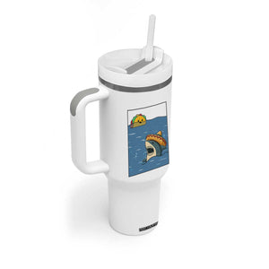 Tacos Lover Tumbler With Handle Funny Shark Humor Foodie Gift TS12 Print Your Wear
