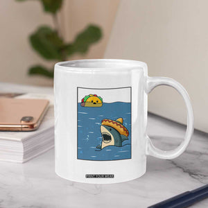 Tacos Lover Coffee Mug Funny Shark Humor Foodie Gift TS12 Print Your Wear