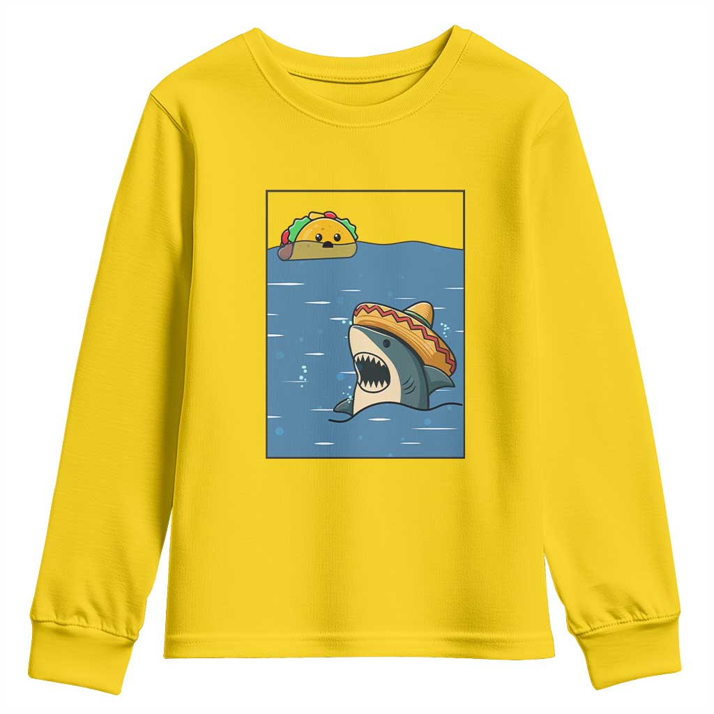 Tacos Lover Youth Sweatshirt Funny Shark Humor Foodie Gift TS12 Daisy Print Your Wear