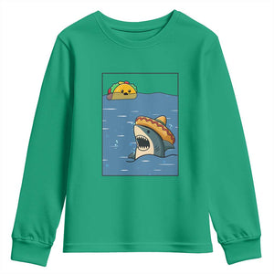 Tacos Lover Youth Sweatshirt Funny Shark Humor Foodie Gift TS12 Irish Green Print Your Wear