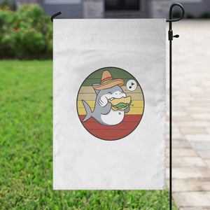 Mexican Food Lover Gift Garden Flag Funny Shark Eating Tacos TS12 Print Your Wear
