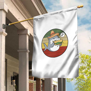 Mexican Food Lover Gift Garden Flag Funny Shark Eating Tacos TS12 Print Your Wear