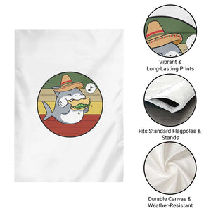 Mexican Food Lover Gift Garden Flag Funny Shark Eating Tacos TS12 Print Your Wear
