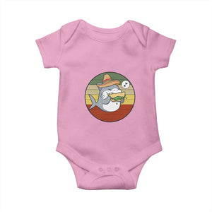 Mexican Food Lover Gift Baby Onesie Funny Shark Eating Tacos TS12 Light Pink Print Your Wear